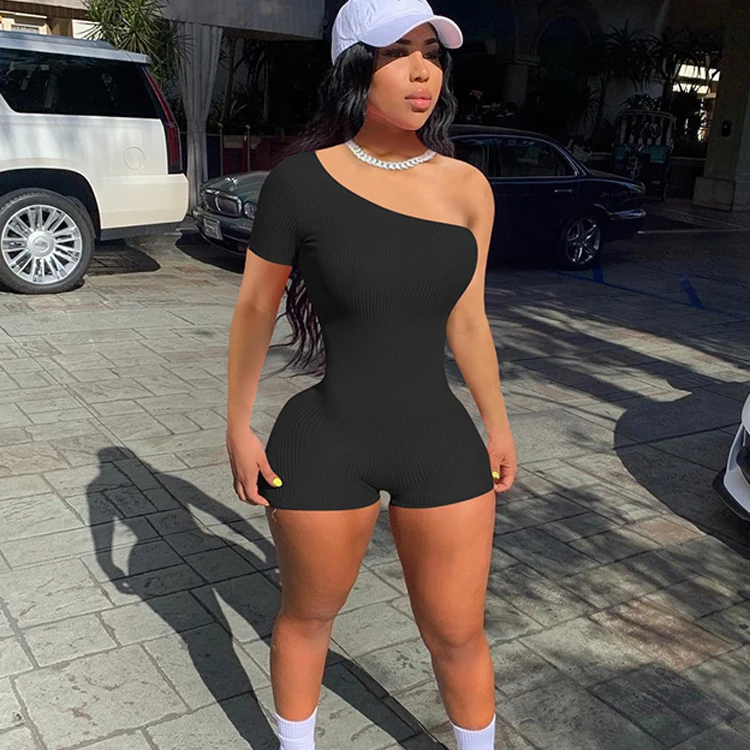 Summer Trendy 2021 Plain Inclined One Shoulder Romper Rompers Womens Short Sleeves, Multi colors
Summer Trendy 2021 Plain Inclined One Shoulder Romper Rompers Womens Short Sleeves, Multi colors