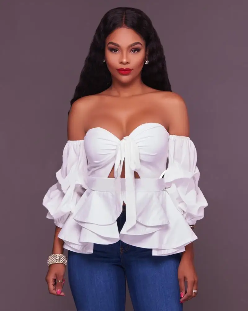 2020 New Off Shoulder Women Clothing Shirts Night Club Sexy Ruffled Blouses Tops Long Sleeve Solid Ladies Blouse Summer Chiffon
2020 New Off Shoulder Women Clothing Shirts Night Club Sexy Ruffled Blouses Tops Long Sleeve Solid Ladies Blouse Summer Chiffon