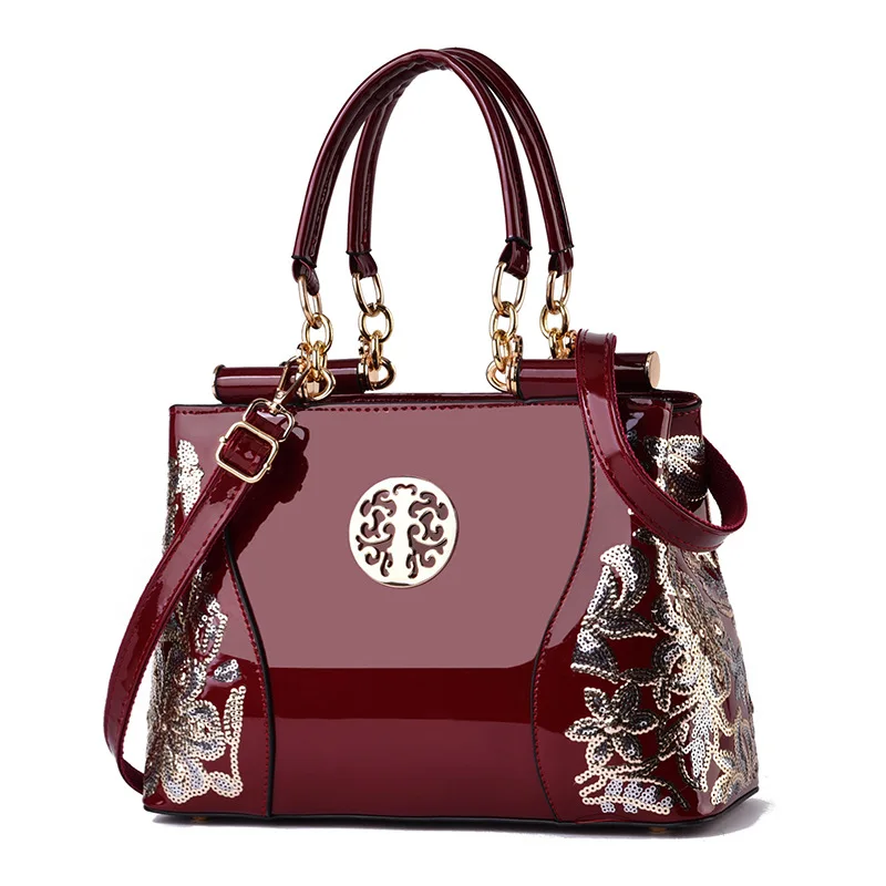 Luxury Famous Designer Fashion Women Bag Sequin Embroidery Patent Leather Handbag High Quality Messenger Bags
Luxury Famous Designer Fashion Women Bag Sequin Embroidery Patent Leather Handbag High Quality Messenger Bags