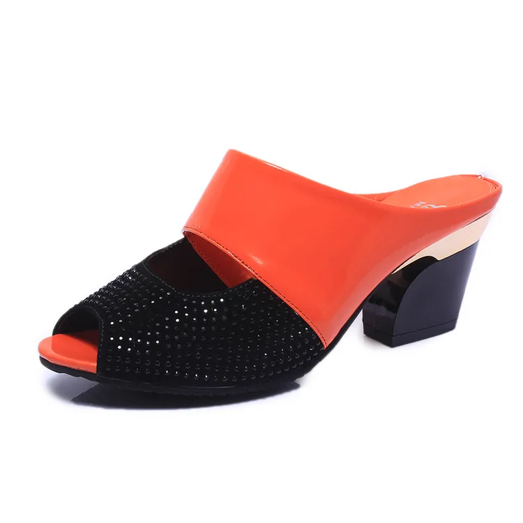 wholesale elegant rhinestone medium heel slippers fish mouth shoes women heels sandals, Black, blue, beige and orange
wholesale elegant rhinestone medium heel slippers fish mouth shoes women heels sandals, Black, blue, beige and orange