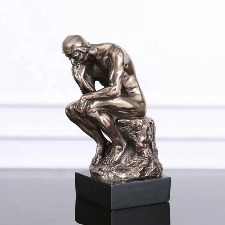 Study bookcase sets desk ornament thinker sculpture meditator Norse figure like statuesque decoration, Bronze
Study bookcase sets desk ornament thinker sculpture meditator Norse figure like statuesque decoration, Bronze