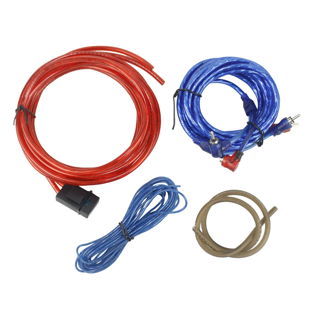 

1000W Car Audio Wire Wiring Amplifier Subwoofer Speaker Installation Kit 10GA, Red