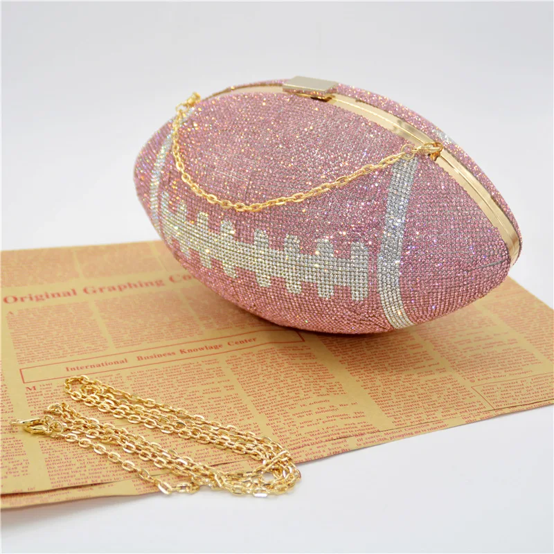 Janhe cartera bolsa sac pochette glitter Female Bling Party Basketball Purse bags Shoulder HandBag Rhinestone Football Purse, 4 colors 
Janhe cartera bolsa sac pochette glitter Female Bling Party Basketball Purse bags Shoulder HandBag Rhinestone Football Purse, 4 colors