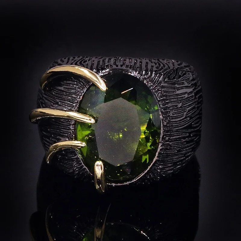 Vintage Round Stone Green Haostone Birthday Stone Ring Men and Women Antique Silver Zircon Male Punk Jewelry Gift
Vintage Round Stone Green Haostone Birthday Stone Ring Men and Women Antique Silver Zircon Male Punk Jewelry Gift