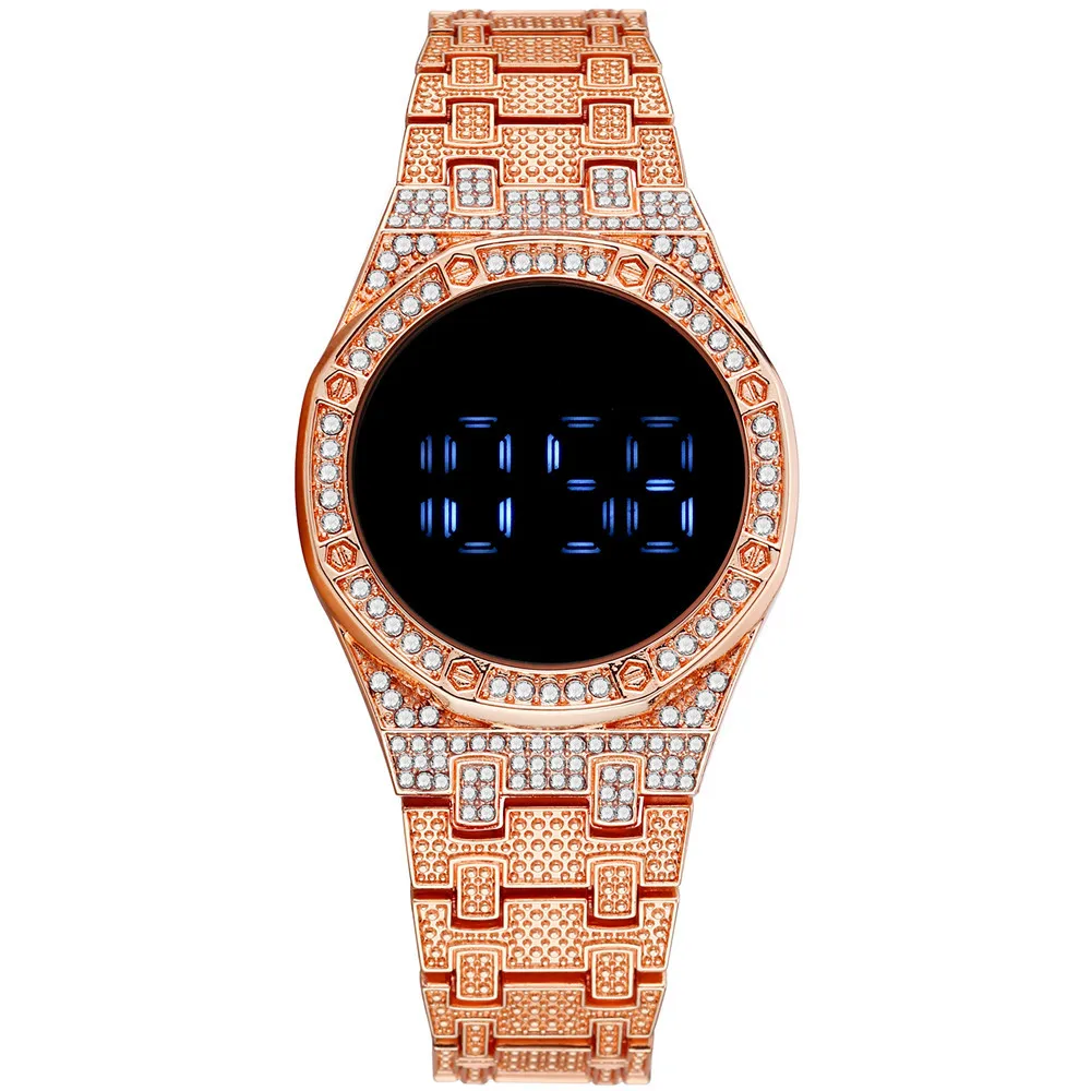 Luxury Rose Gold screen touch watch Woman Stainless Steel diamond watch led digital watches LDW15
Luxury Rose Gold screen touch watch Woman Stainless Steel diamond watch led digital watches LDW15