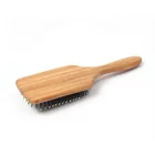Wood Comb Hair BA-6143 Custom Logo Newest Promotional Craft Family Bamboo Wooden Paddle Hair Brush Comb