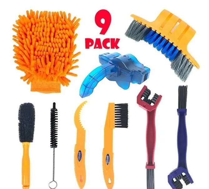 9 pcs Bicycle Cleaning Kit Brush Set For MTB Road Bike, cleaning Chain tools, Wheel Professional Cycling Cleaner Tools Kit Set, Orange
9 pcs Bicycle Cleaning Kit Brush Set For MTB Road Bike, cleaning Chain tools, Wheel Professional Cycling Cleaner Tools Kit Set, Orange