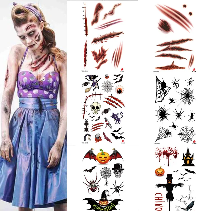 Small Flower Arm Waterproof Scar Horror Series Halloween Tattoo Sticker Face Sticker, Colorful
Small Flower Arm Waterproof Scar Horror Series Halloween Tattoo Sticker Face Sticker, Colorful