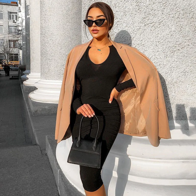 High Quality Plain Sexy Fall Plunging Neck Bodycon Casual Dresses Sexy Long Sleeve, Customized
High Quality Plain Sexy Fall Plunging Neck Bodycon Casual Dresses Sexy Long Sleeve, Customized