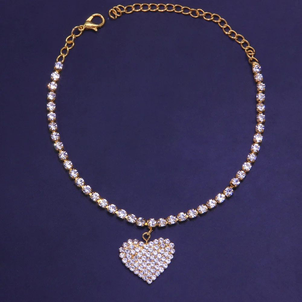 Eico Diamond Heart Anklet Personality All-match Flash Diamond Heart Shaped Anklet_Fashion Beach Accessories Anklet, Photo
Eico Diamond Heart Anklet Personality All-match Flash Diamond Heart Shaped Anklet_Fashion Beach Accessories Anklet, Photo