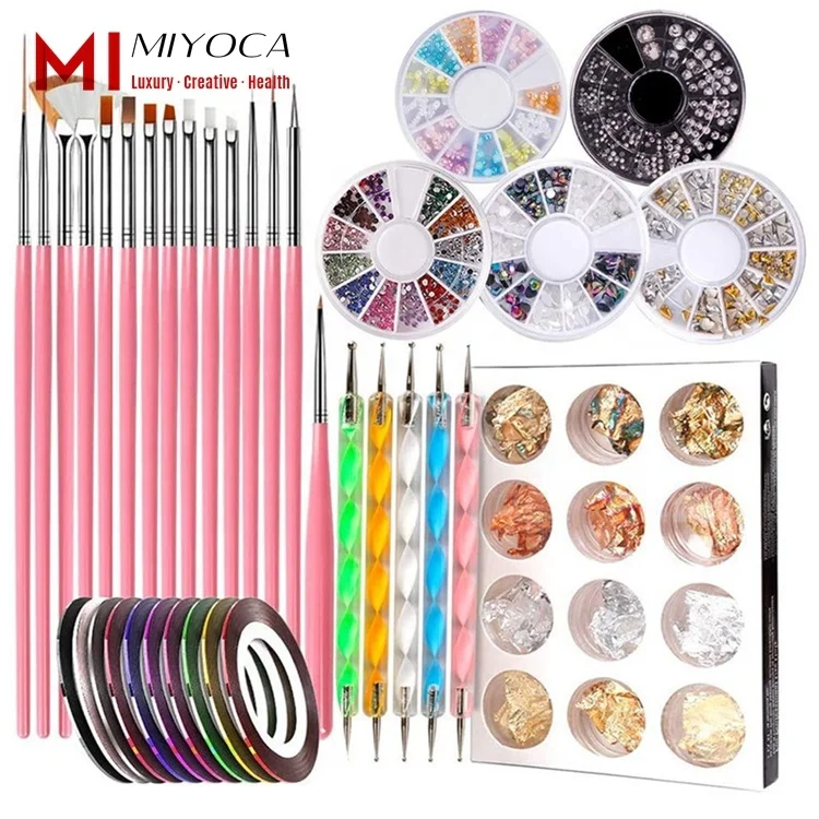 MIYOCA Nail Designer Teenitor Stamp Nail Art Tool with 15pcs Nail Painting Brushes Dotting Tool Foil Manicure Tape Rhinestones
MIYOCA Nail Designer Teenitor Stamp Nail Art Tool with 15pcs Nail Painting Brushes Dotting Tool Foil Manicure Tape Rhinestones