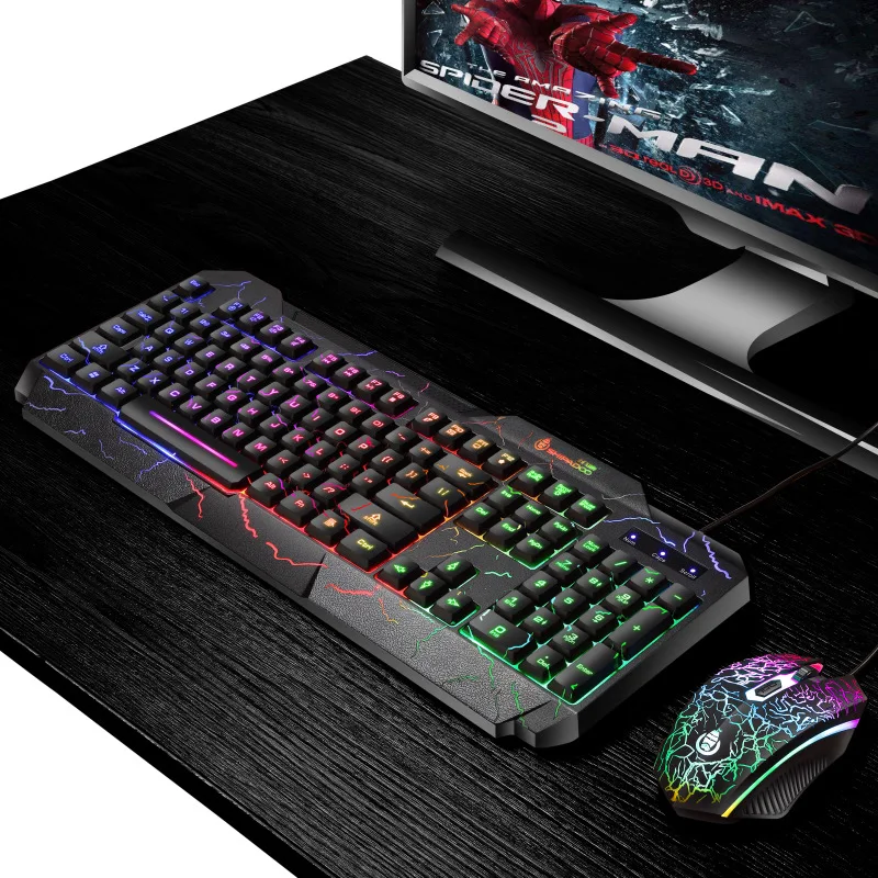 Factory Wholesale D620 optical engine 1000DPI Wired LED RGB Backlit Gaming Keyboard And Mouse Set, Black
Factory Wholesale D620 optical engine 1000DPI Wired LED RGB Backlit Gaming Keyboard And Mouse Set, Black