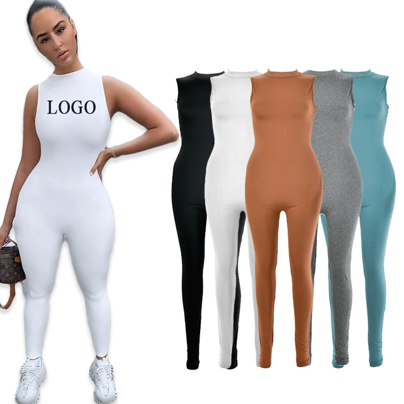 Custom logo design Women Bodysuit white bodycon Sleeveless slim fashion 2022 women romper one piece outfit Jumpsuits, Customized color
Custom logo design Women Bodysuit white bodycon Sleeveless slim fashion 2022 women romper one piece outfit Jumpsuits, Customized color