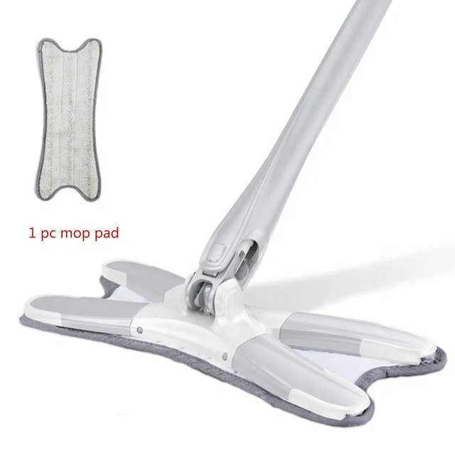 X-type Floor Mop with 1pcs Reusable Microfiber Pads 360 Degree Flat Mop for Home Replace Hand-free Wash Household Cleaning Tools
X-type Floor Mop with 1pcs Reusable Microfiber Pads 360 Degree Flat Mop for Home Replace Hand-free Wash Household Cleaning Tools