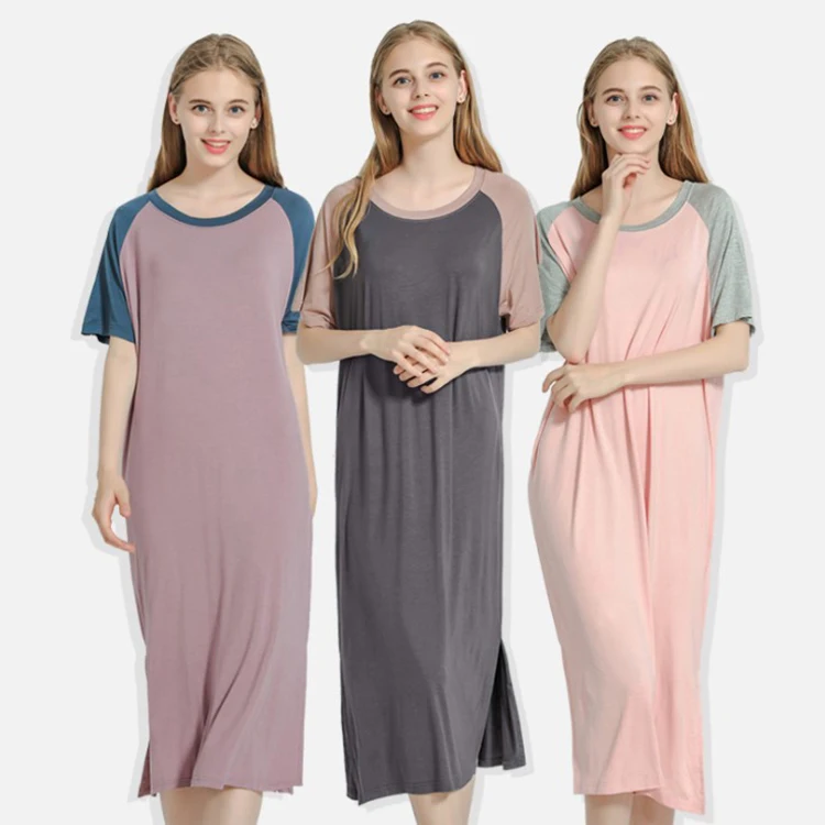 Cotton Sleepwear Womens O-Neck Loungewear Short Sleeve Nightgowns Plus Size Night Wear T shirt Sleep Dress
Cotton Sleepwear Womens O-Neck Loungewear Short Sleeve Nightgowns Plus Size Night Wear T shirt Sleep Dress