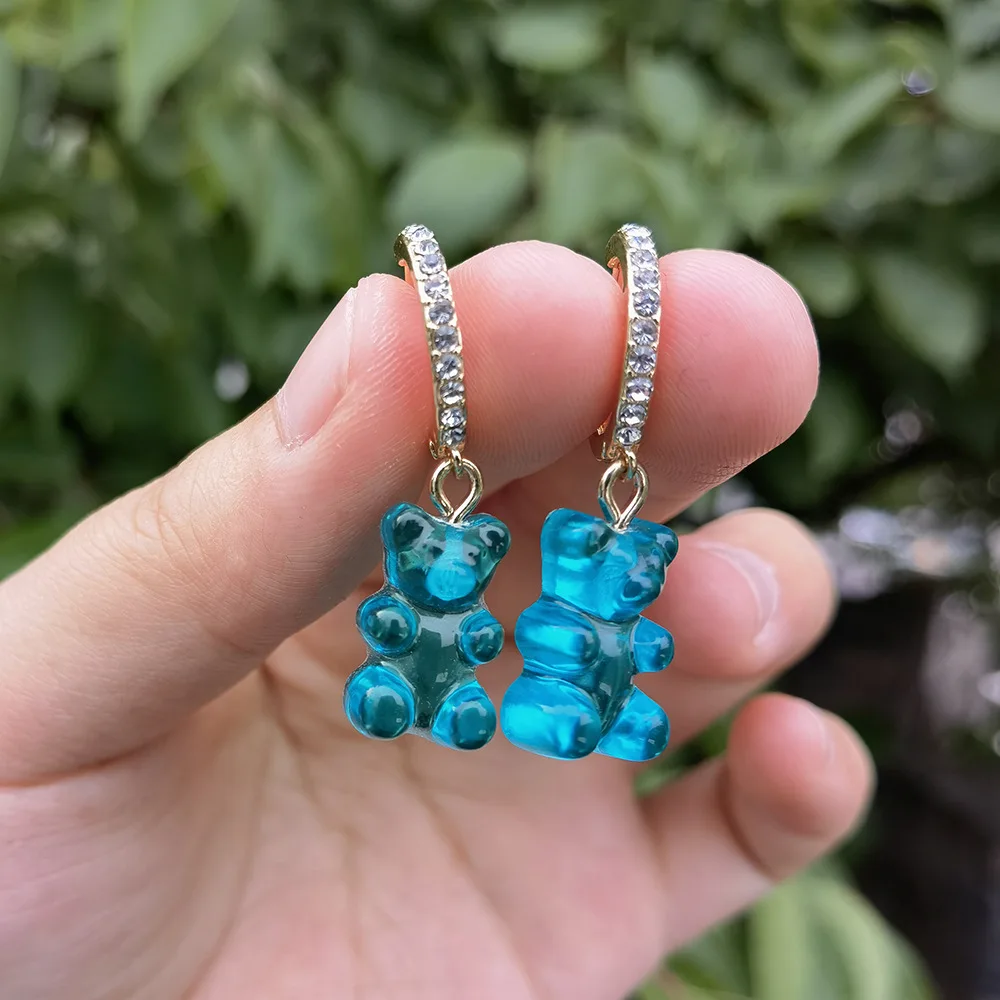 cute Fashion Resin Gummy Bear Dangle Earrings for Women Girl DIY Colorful Animal Creative Drop Handmade Decorative Jewelry Gifts, As shown
cute Fashion Resin Gummy Bear Dangle Earrings for Women Girl DIY Colorful Animal Creative Drop Handmade Decorative Jewelry Gifts, As shown