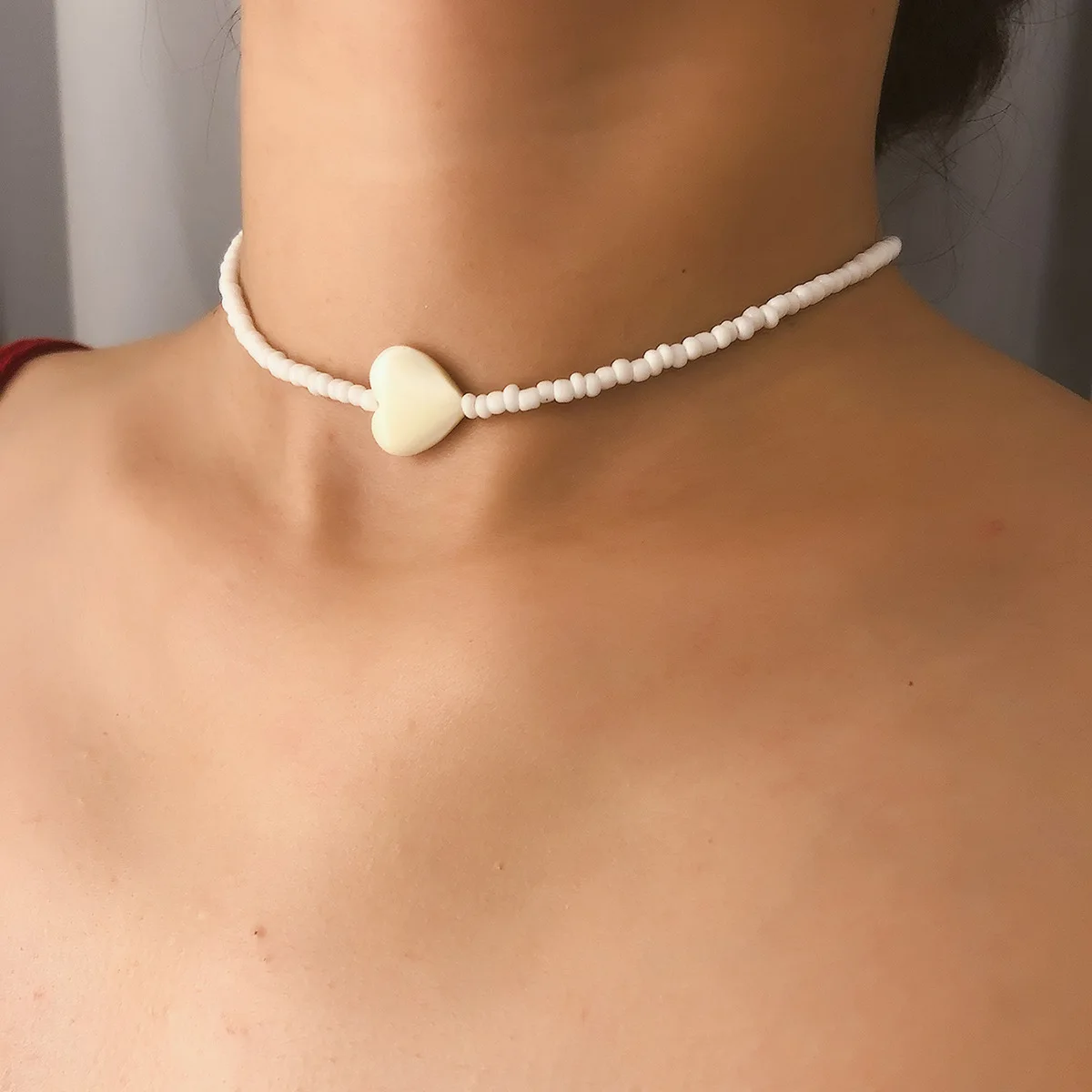 JUHU heart handmade beaded necklace cute creative bead woven floral geometric beads jewelry wholesale shell summer necklace, Gold/sliver
JUHU heart handmade beaded necklace cute creative bead woven floral geometric beads jewelry wholesale shell summer necklace, Gold/sliver