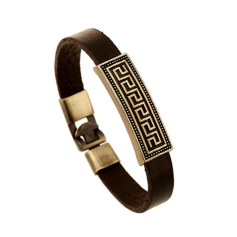 America and European Hot Sale Simple Layer Cowhide Retro Style Punk Bracelet for Men, Multiple
America and European Hot Sale Simple Layer Cowhide Retro Style Punk Bracelet for Men, Multiple