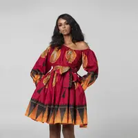 2019 autumn african floral print short offshoulder dress Ethnic wind big skirt puff sleeve loose fit bandage dress
2019 autumn african floral print short offshoulder dress Ethnic wind big skirt puff sleeve loose fit bandage dress