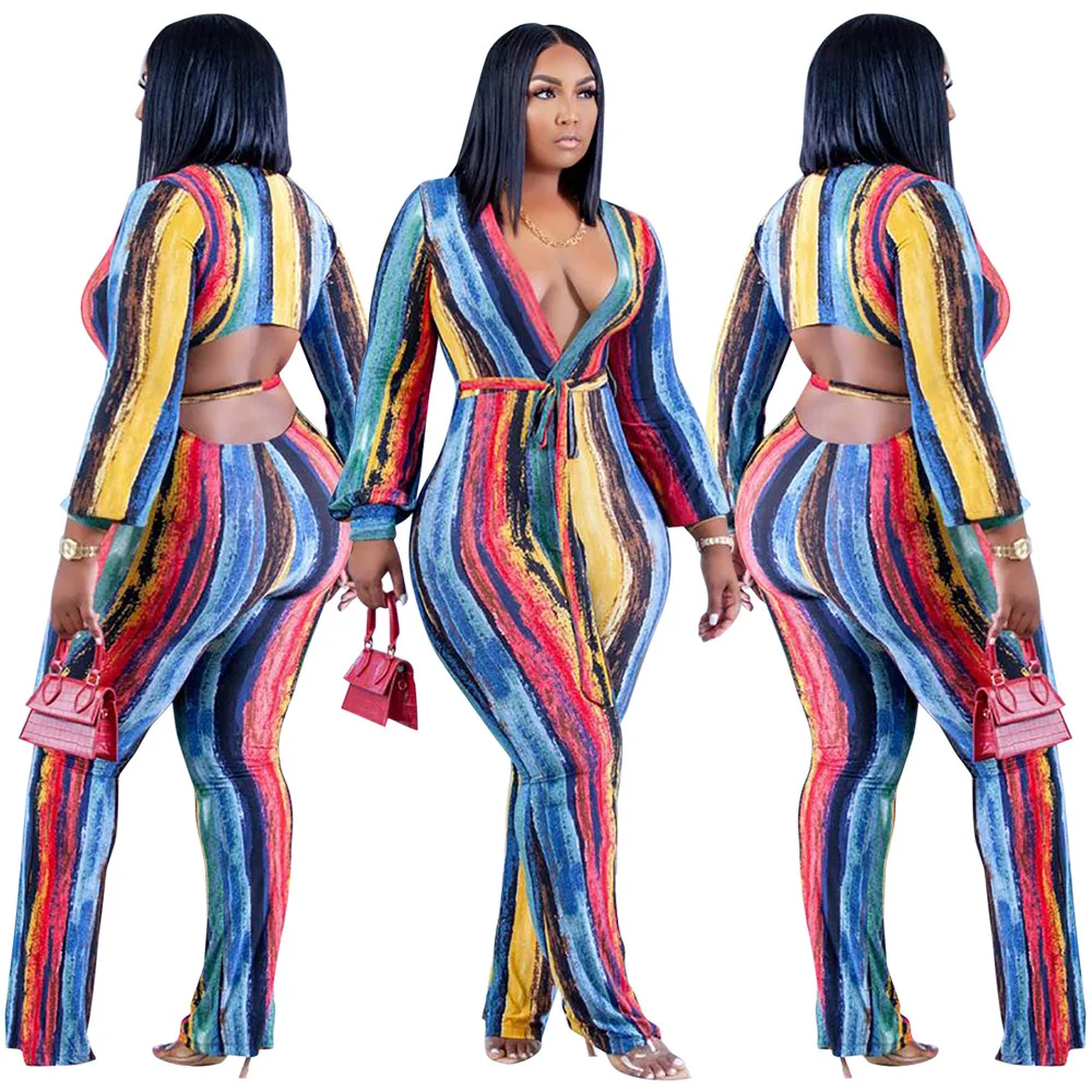 New Fashion Sexy Jumpsuits Fall Winter XL XXL 2XL Long Sleeve Deep V Neck Women Print Jumpsuit, Blue
New Fashion Sexy Jumpsuits Fall Winter XL XXL 2XL Long Sleeve Deep V Neck Women Print Jumpsuit, Blue