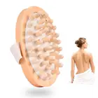 Natural Wood Anti Cellulite Massager Body Slimming Circulation Brush Muscle Relax Palm Sauna Spa Bath Massage
