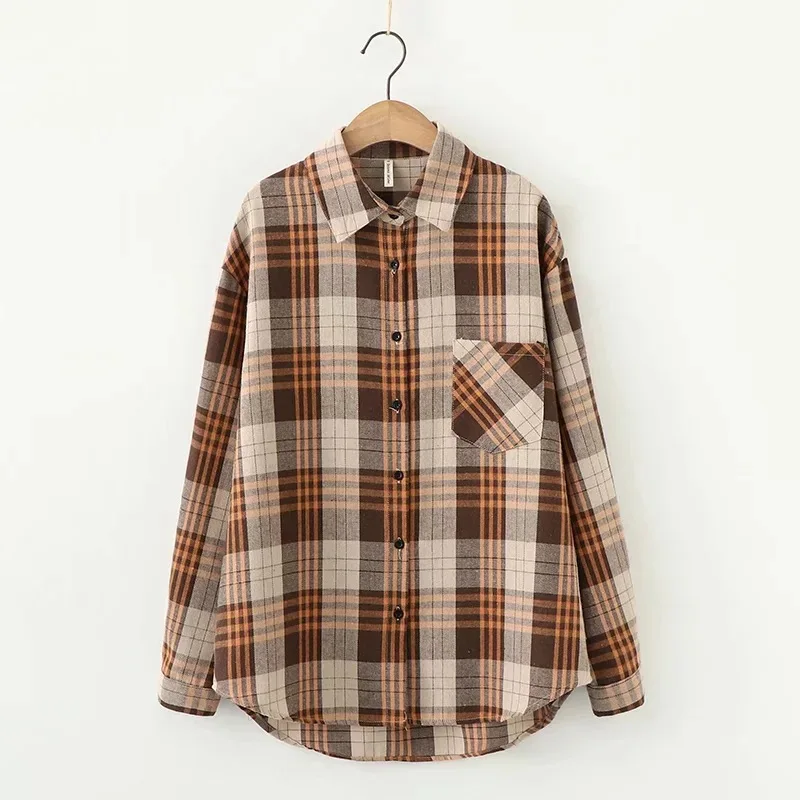 2021 Plaid Shirts Women Top And Blouses Long Sleeve Ladies Casual Loose Female Checked Shirt, As pic
2021 Plaid Shirts Women Top And Blouses Long Sleeve Ladies Casual Loose Female Checked Shirt, As pic