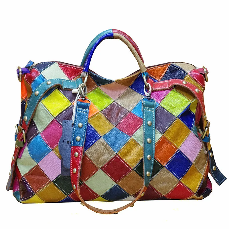 New Fashion Luxury Women Handbag Genuine Leather Patchwork Satchel And Shopper Tote Bag
New Fashion Luxury Women Handbag Genuine Leather Patchwork Satchel And Shopper Tote Bag