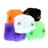 Halloween Spider Webs Assorted Colors Stretched Cobweb Halloween Plastic Spiders for Halloween Themed Party House Decorations