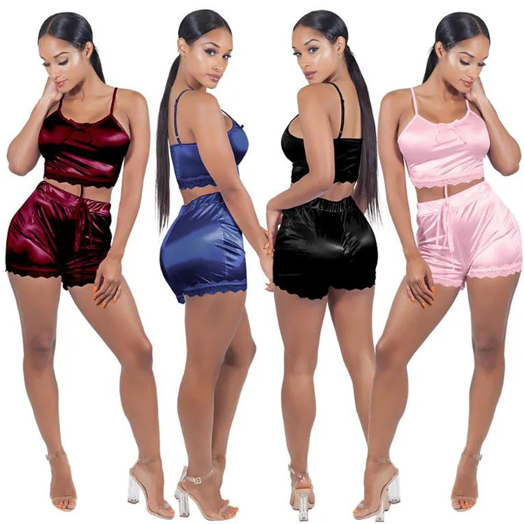 2020 New arrival 2 Piece sleepwear set satin pajamas nightgowns night dress, Customized color/as show
2020 New arrival 2 Piece sleepwear set satin pajamas nightgowns night dress, Customized color/as show