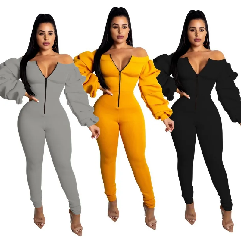 9S4U 2020 Fashionable Off The Shoulder Long Sleeves High Elastic Thickened jumpsuit Fall Clothing For Women, Customized color
9S4U 2020 Fashionable Off The Shoulder Long Sleeves High Elastic Thickened jumpsuit Fall Clothing For Women, Customized color