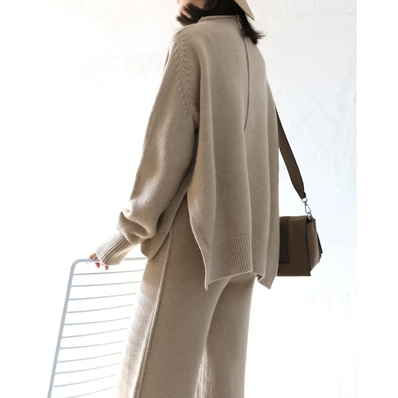 Women Knit Suit High Waist Wide Leg Pullover Women 2 Piece Set Winter Women Fashion
Women Knit Suit High Waist Wide Leg Pullover Women 2 Piece Set Winter Women Fashion