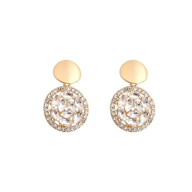 ADELANTE Fashion Designer OEM Accept Women Jewelry Diamond Round Earrings Gold Plated Drop Earrings
ADELANTE Fashion Designer OEM Accept Women Jewelry Diamond Round Earrings Gold Plated Drop Earrings