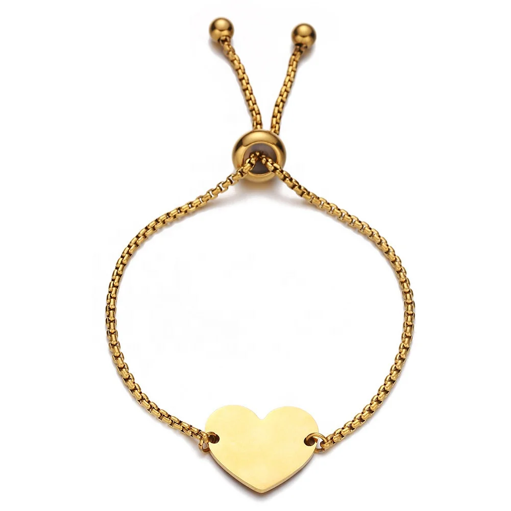 Hot Selling No Rust 18K IP Gold Stainless Steel Love Shape Chain Jewelry Lady's Adjustable Keel Chain Heart Charm Bracelets, Customized color
Hot Selling No Rust 18K IP Gold Stainless Steel Love Shape Chain Jewelry Lady's Adjustable Keel Chain Heart Charm Bracelets, Customized color