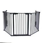 5 panel metal portable indoor pet dog fence fireplace safety fence