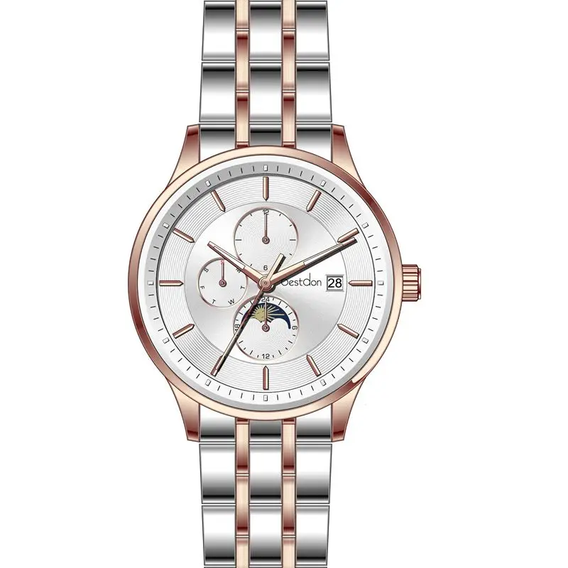 2020 5ATM stainless steel custom watch moon phase fashion stainless steel strap men wristwatch
2020 5ATM stainless steel custom watch moon phase fashion stainless steel strap men wristwatch
