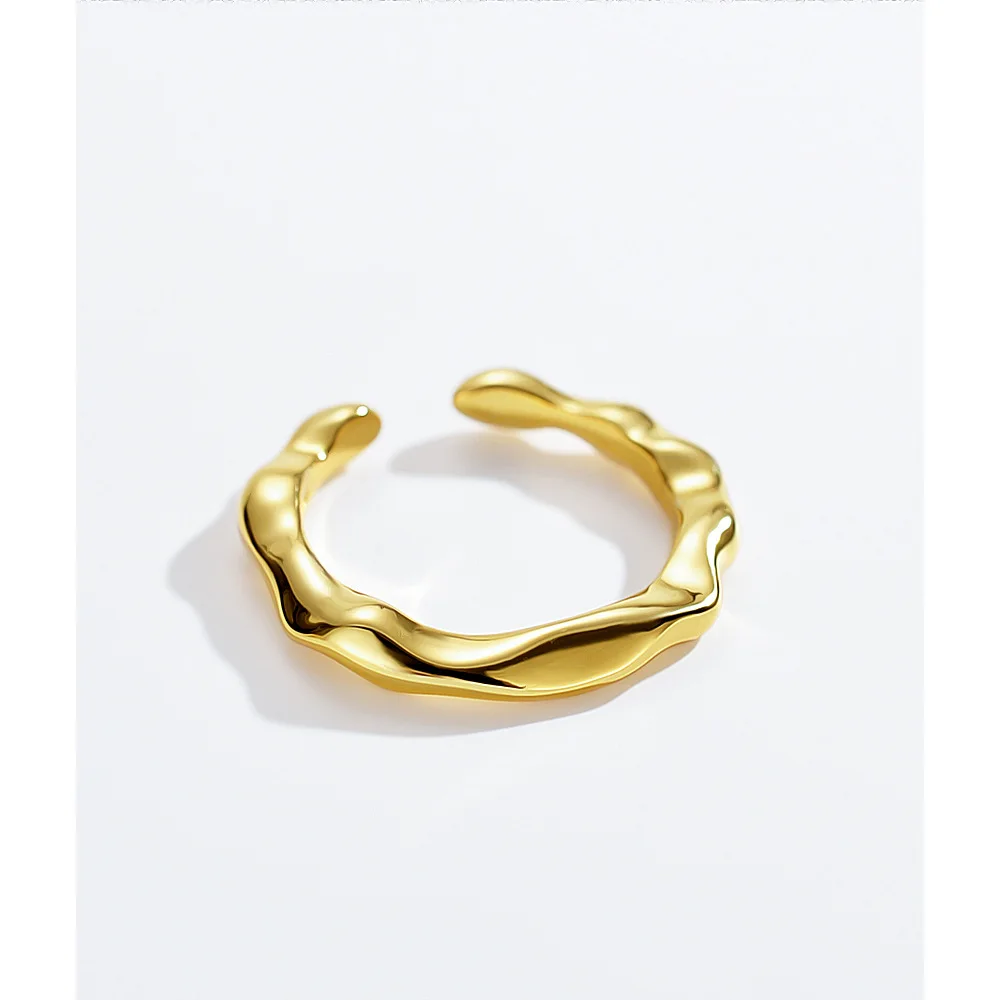 Chic Simple 18K Gold Plated Smooth 925 Sterling Silver Irregular Open Rings Minimalist Accessories
Chic Simple 18K Gold Plated Smooth 925 Sterling Silver Irregular Open Rings Minimalist Accessories