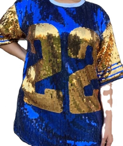 Blue Gold Color Sorority Stage Performance Clothing Sigma Gamma Rho Women T shirt # Number 22 Tee Dress Sequins Jersey
Blue Gold Color Sorority Stage Performance Clothing Sigma Gamma Rho Women T shirt # Number 22 Tee Dress Sequins Jersey