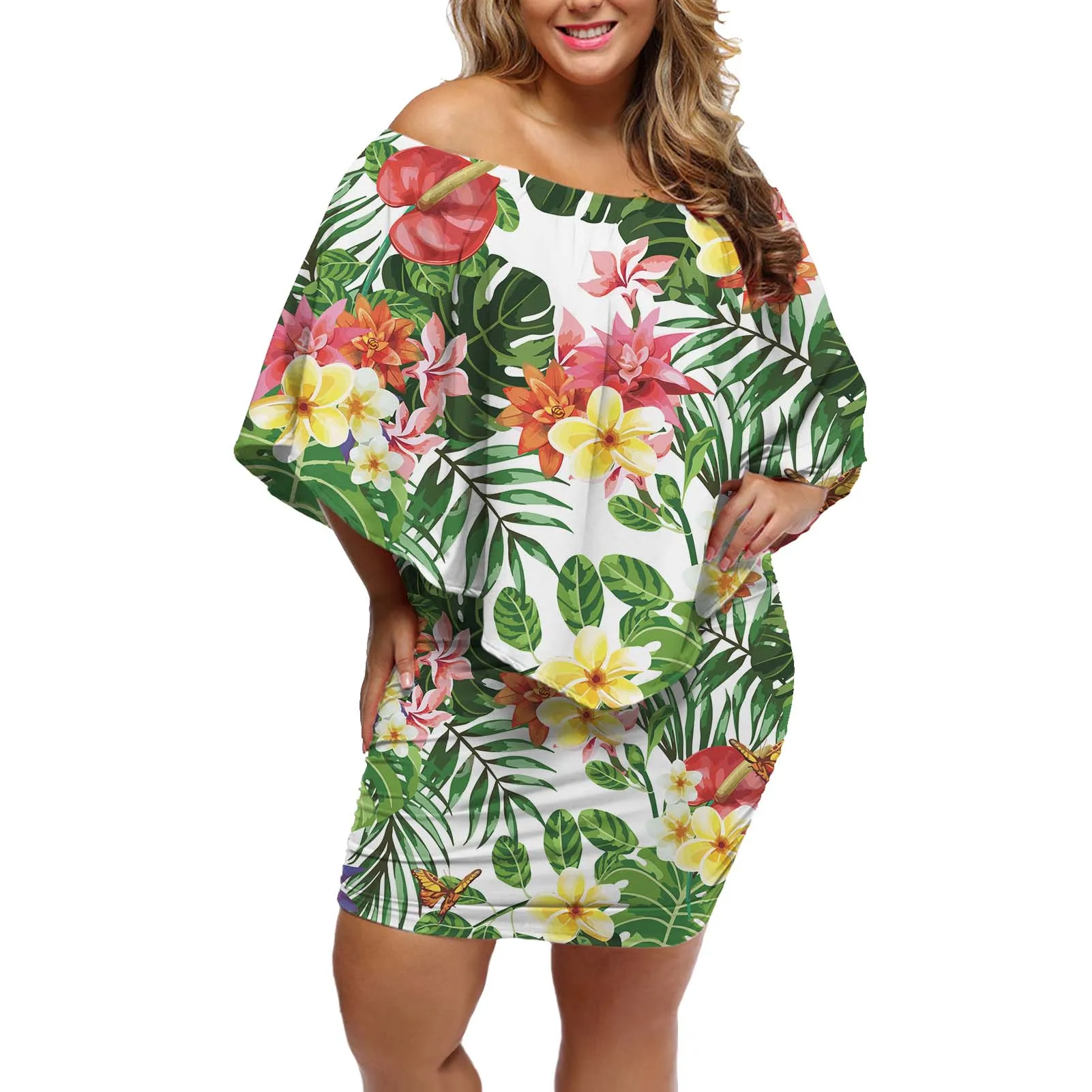 Green Polynesian Flower Fabric Print Women Off shoulder Dress Summer Personalized Custom Sleeveless Skirts with Logo for ladies, Customized color
Green Polynesian Flower Fabric Print Women Off shoulder Dress Summer Personalized Custom Sleeveless Skirts with Logo for ladies, Customized color