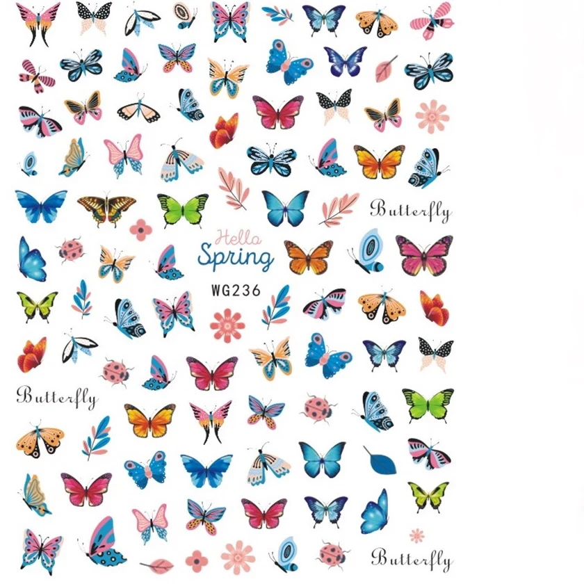 1 Sheet Ultra-thin Adhesive Butterfly Nail Art Stickers Cute Butterfly DIY Manicure Decal Decoration
1 Sheet Ultra-thin Adhesive Butterfly Nail Art Stickers Cute Butterfly DIY Manicure Decal Decoration