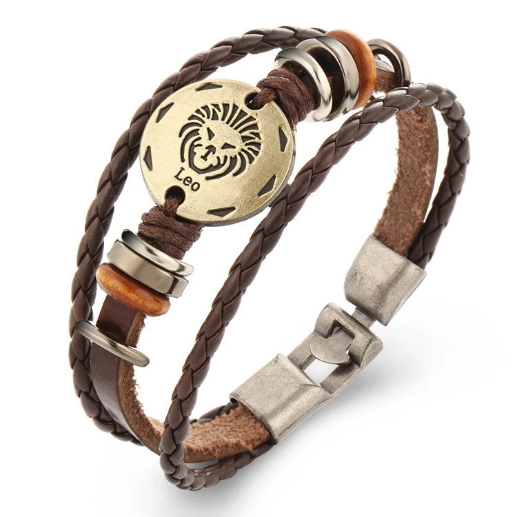 Fashion Jewelry Punk Rock Lovers Adjustable 12 Zodiac Signs Leather Bracelet For Men
Fashion Jewelry Punk Rock Lovers Adjustable 12 Zodiac Signs Leather Bracelet For Men