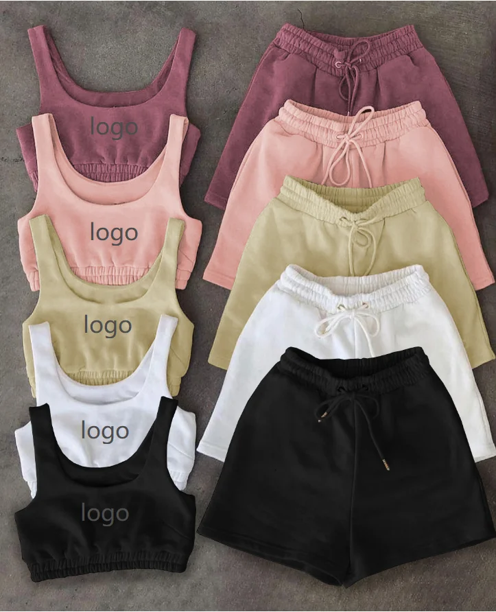 Factory Custom logo 2021 tank top short pant set clothing women Jogging Sets summer 2 two piece set
Factory Custom logo 2021 tank top short pant set clothing women Jogging Sets summer 2 two piece set