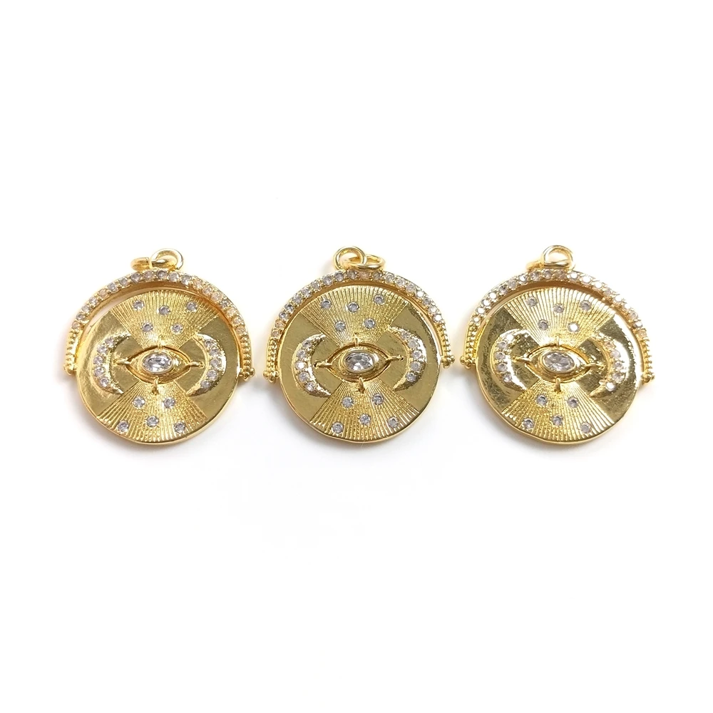 Clear cz eye shape moon Charm gold plated jewelry component cubic zirconia necklace/earring jewelry making Rotatable Pendant, Multi color
Clear cz eye shape moon Charm gold plated jewelry component cubic zirconia necklace/earring jewelry making Rotatable Pendant, Multi color