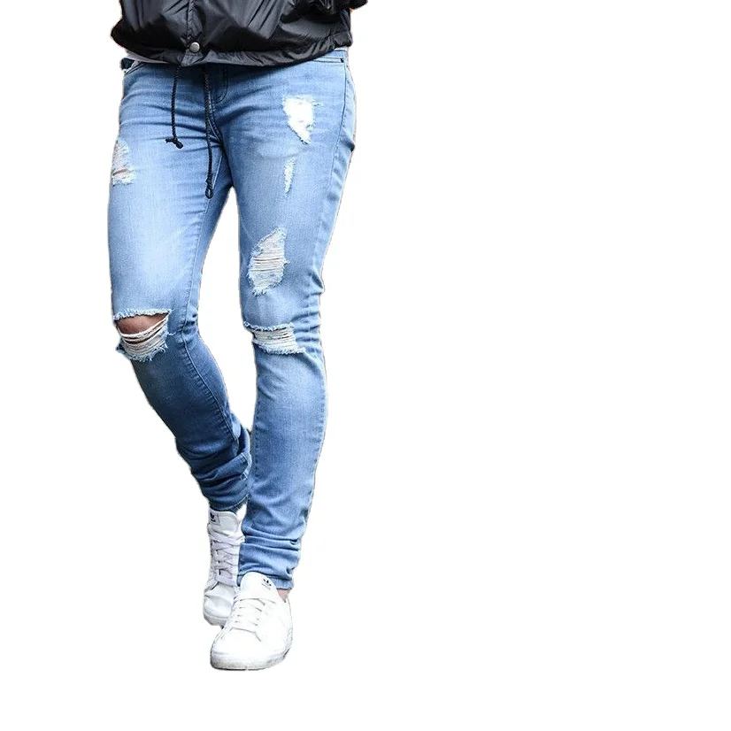 2021 Amazon's ripped skinny white frayed pants men mens trousers Men's Jeans 
2021 Amazon's ripped skinny white frayed pants men mens trousers Men's Jeans