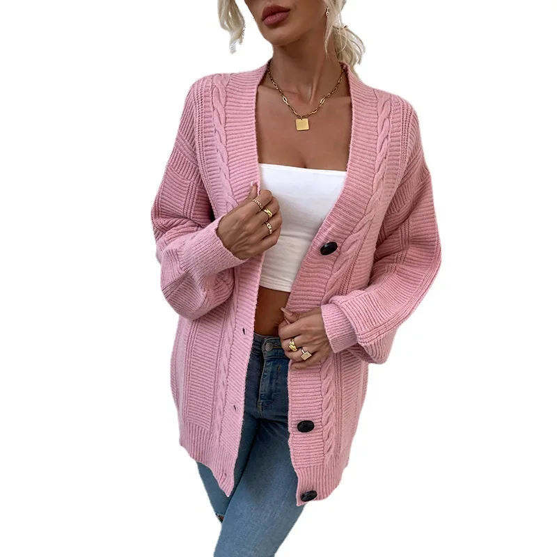 2022 Fall Winter Knitted Women's sweaters Loose Plus Size Long Thickened Lady Cardigan Sweater
2022 Fall Winter Knitted Women's sweaters Loose Plus Size Long Thickened Lady Cardigan Sweater
