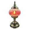 SINOVO china manufacturer creative stained tripod turkish mosaic glass table lamp with large globe lampshade