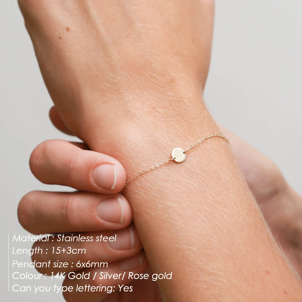 Concise Style Stainless Steel Charm Bracelet Jewelry Curb Link Chain Anklet for Girls, Gold/silver/rose gold
Concise Style Stainless Steel Charm Bracelet Jewelry Curb Link Chain Anklet for Girls, Gold/silver/rose gold