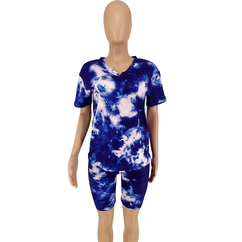 2021 new arrivals summer fashionable tie-dye printed sexy loose V-neck short-sleeve plus size women casual daily two piece suits, 9 colors
2021 new arrivals summer fashionable tie-dye printed sexy loose V-neck short-sleeve plus size women casual daily two piece suits, 9 colors