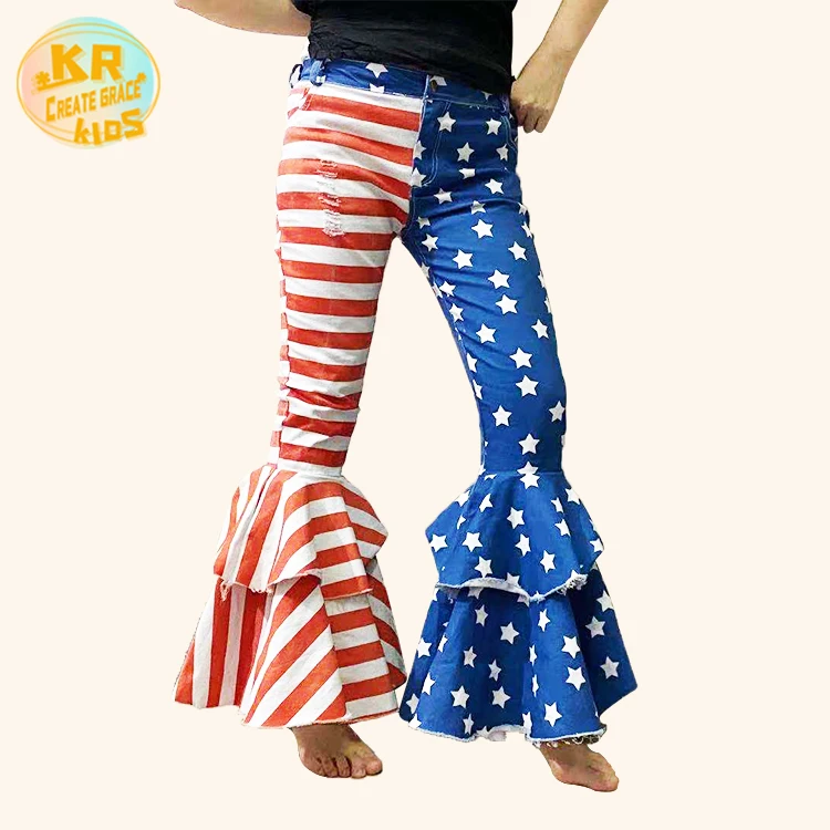 4th Of July Kids Clothing Soft Pants Denim With Pocket Bell Bottom High Waist Jeans For Girls
4th Of July Kids Clothing Soft Pants Denim With Pocket Bell Bottom High Waist Jeans For Girls