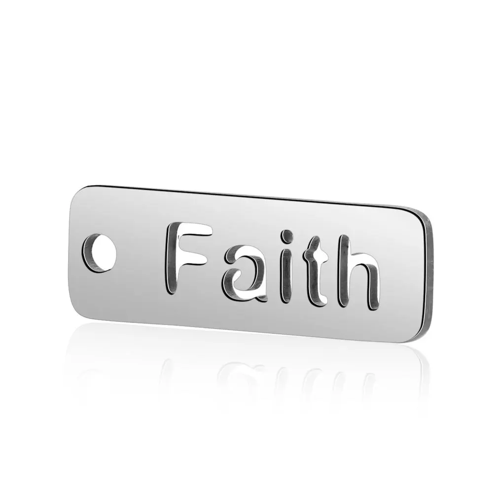 High Quailty 10Pcs/Bag Polished Stainless Steel Hollow Laser Cut Out Faith Pendant For Jewelry Making
High Quailty 10Pcs/Bag Polished Stainless Steel Hollow Laser Cut Out Faith Pendant For Jewelry Making