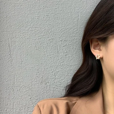 Fashion Pearl Hollow Five Pointed Star Earrings S925 Silver Needle Inlaid Pearl Five Point Star Stud Earrings For Women, Pciture shows
Fashion Pearl Hollow Five Pointed Star Earrings S925 Silver Needle Inlaid Pearl Five Point Star Stud Earrings For Women, Pciture shows